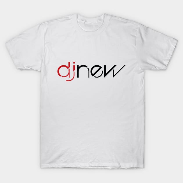 DJ New Logo - Red and Black T-Shirt T-Shirt by DJ NEW